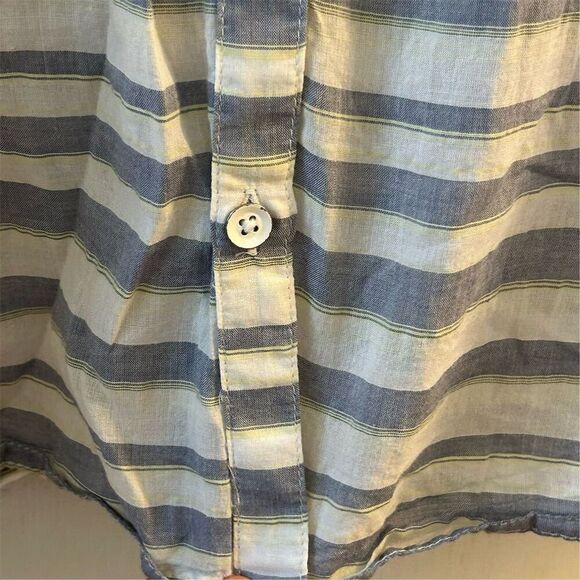 Columbia Women's XL Blue Striped Long Sleeve Button-Up Shirt Casual - Picture 2 of 11